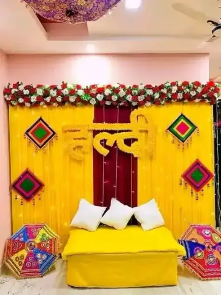 Haldi Ceremony Backdrop and Balloon Decoration Gurugram